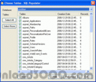 SQL Populator screenshot